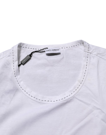 Dolce & Gabbana White Cotton Crew Neck Underwear Tee T-shirt