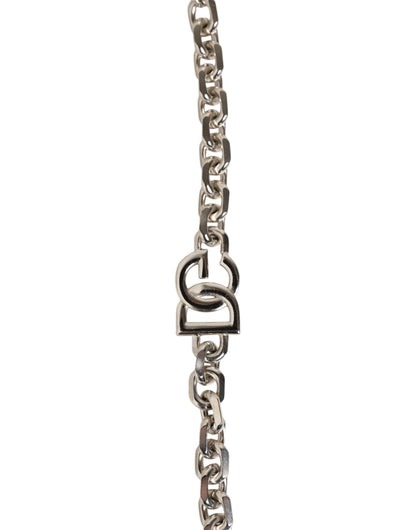 Dolce & Gabbana Black Leather Pearl Chain Bag Accessory Shoulder Strap