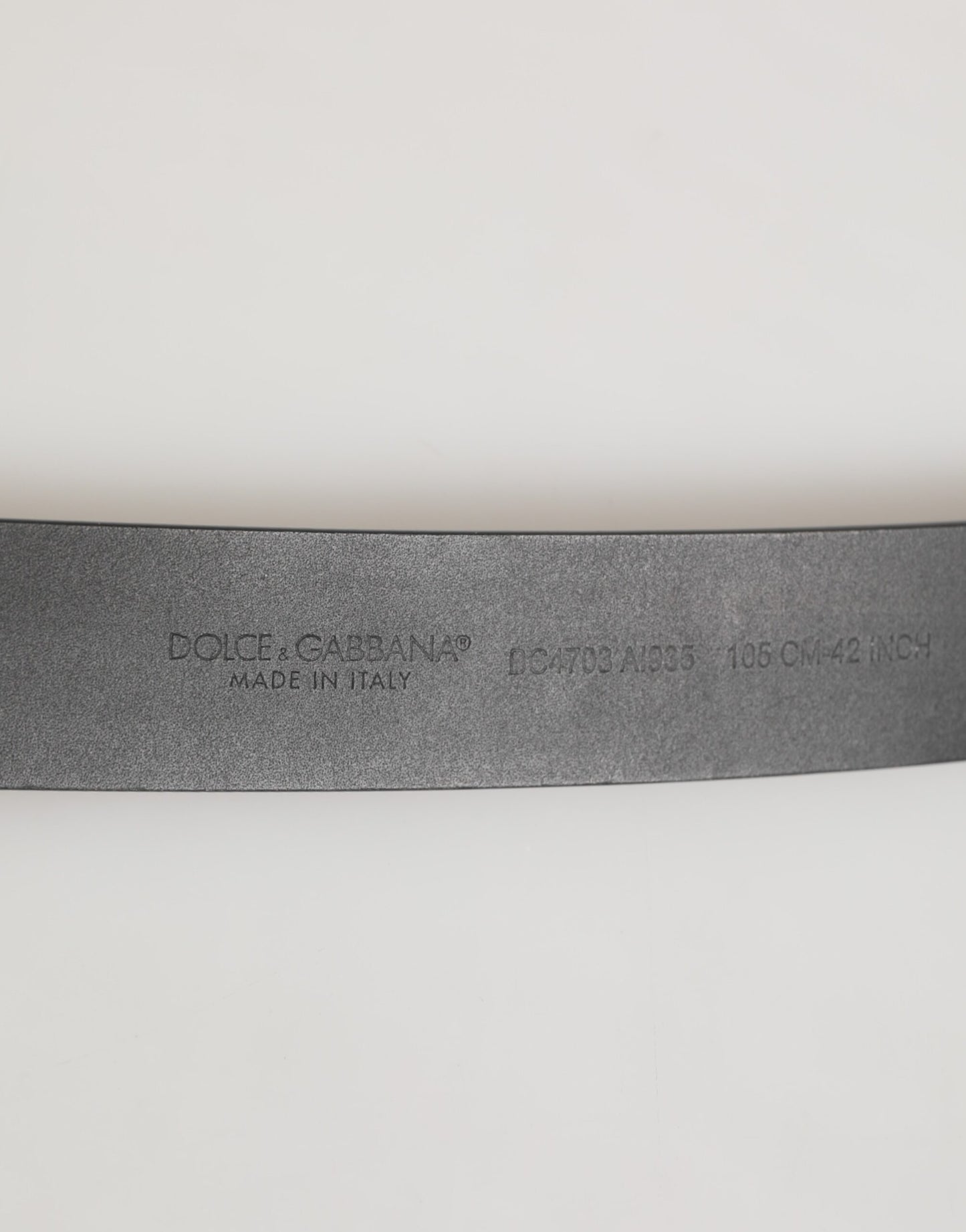 Dolce & Gabbana Black Leather Classic Metal Buckle Men Belt