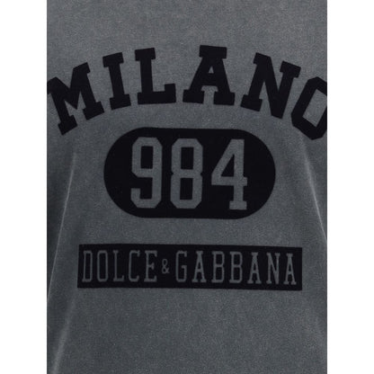 Dolce & Gabbana Gray Cotton T-Shirt