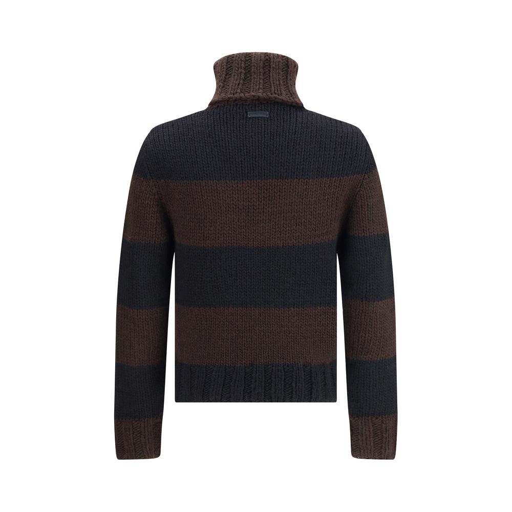 Dolce & Gabbana Brown Wool Turtleneck