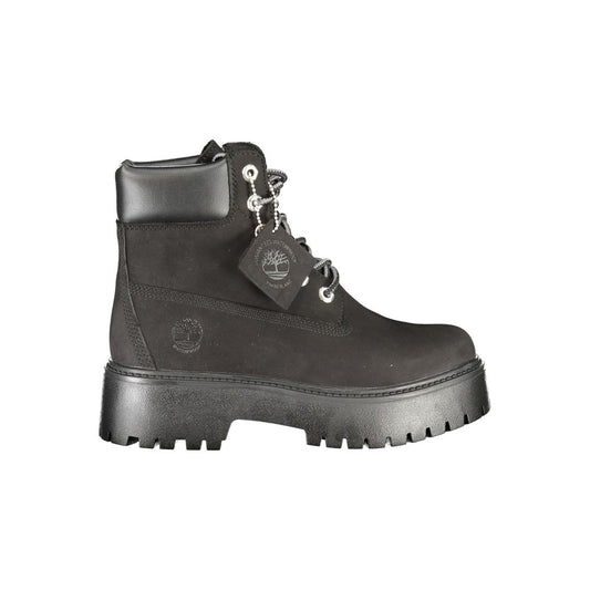 Timberland Black Leather Women Boot