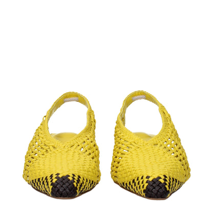 Jacquemus Yellow Leather Flat Sandals