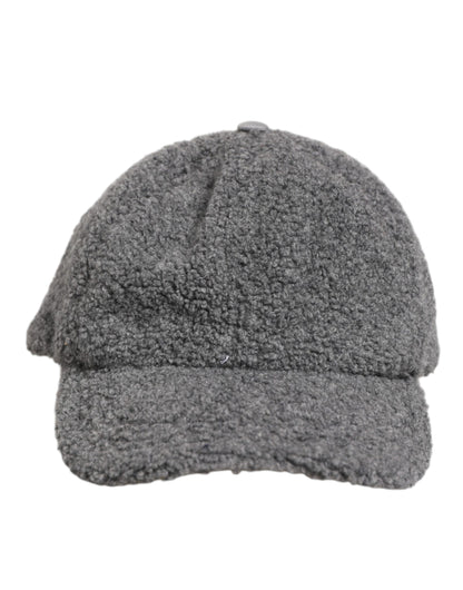 Dolce & Gabbana Gray Wool Fleece Rapper Men Baseball Capello Hat