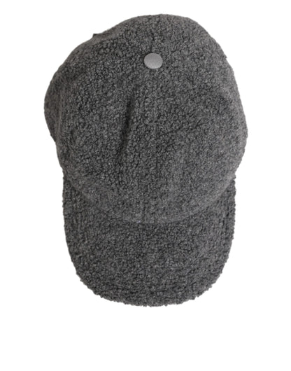 Dolce & Gabbana Gray Wool Fleece Rapper Men Baseball Capello Hat