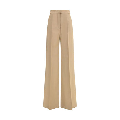 Max Mara Beige Fleece Wool Casual Pants