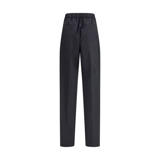 Max Mara Black Fleece Wool Casual Pants