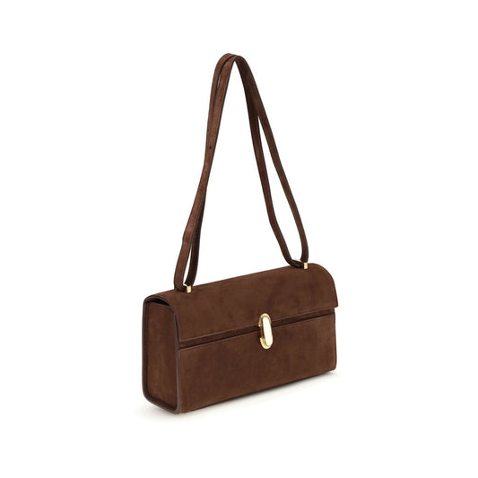 Savette Brown Calf Leather Bos Taurus Shoulder Bag