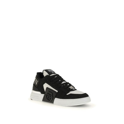 Philipp Plein Black Calf Leather Bos Taurus Low Top Sneakers