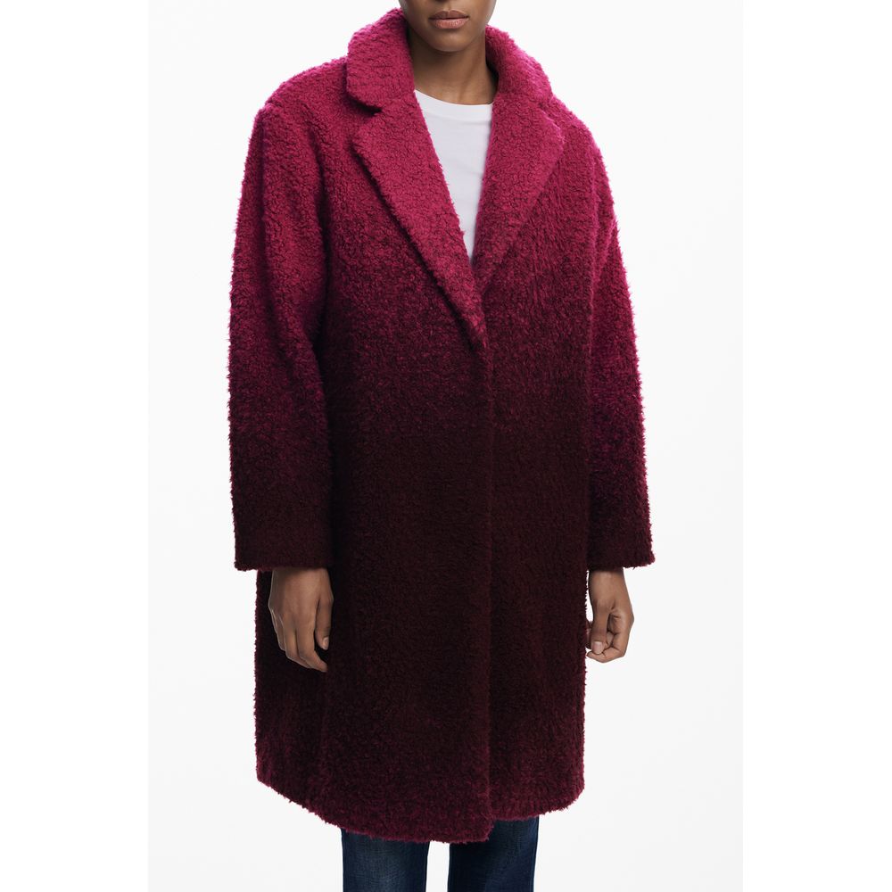 Desigual Pink Wool Women Coat