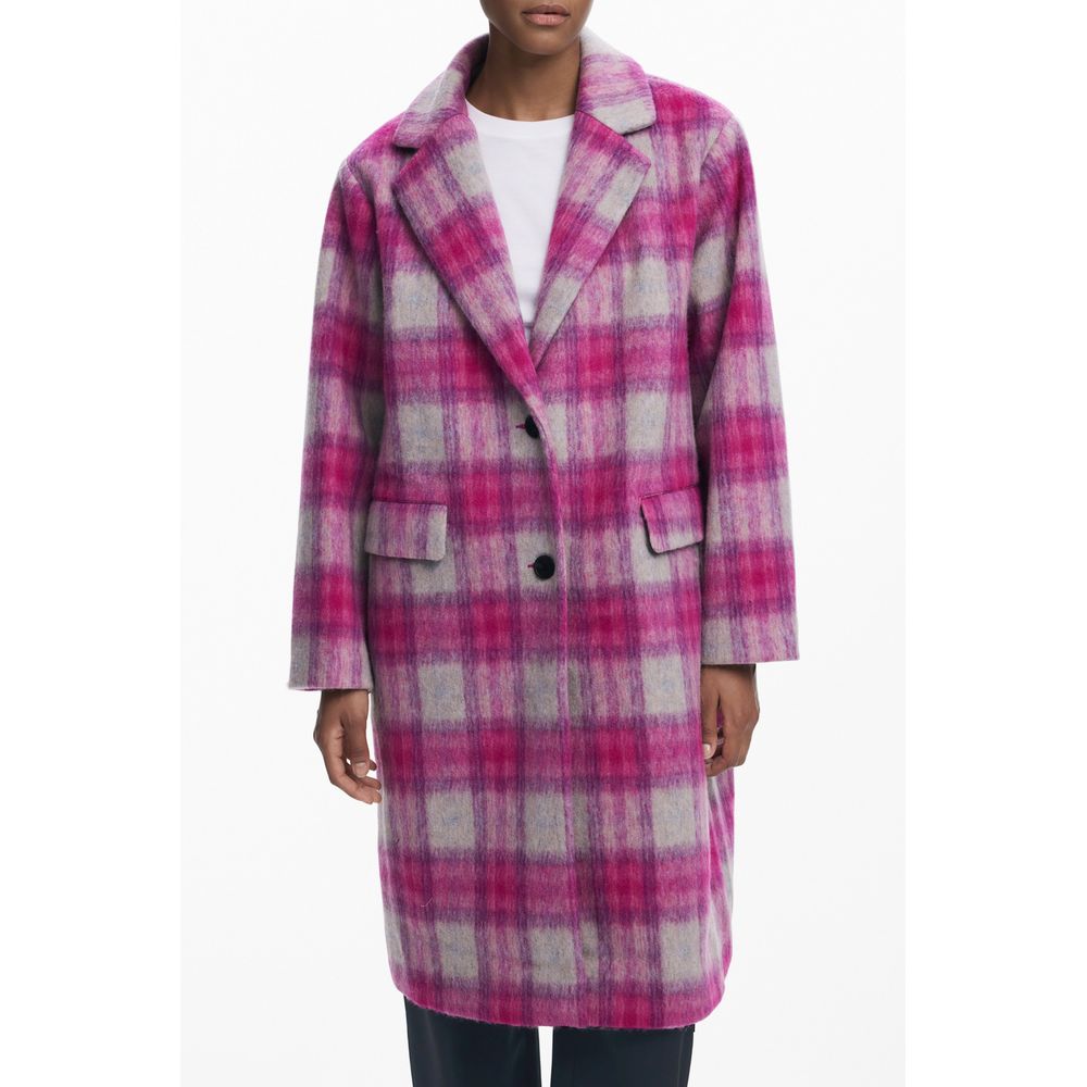 Desigual Pink Wool Women Coat
