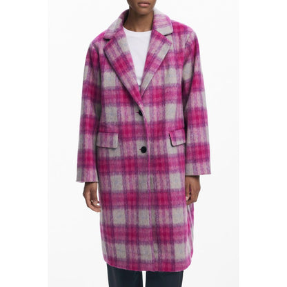 Desigual Pink Wool Women Coat