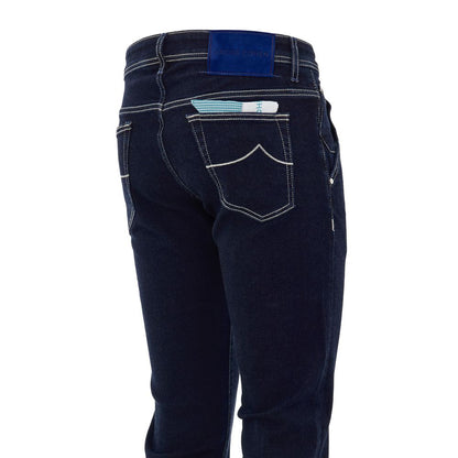 Jacob Cohen Blue Cotton Skinny Jeans