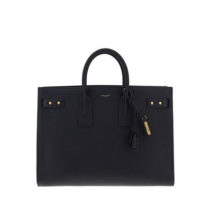 Saint Laurent Black Calf Leather Bos Taurus Handbag