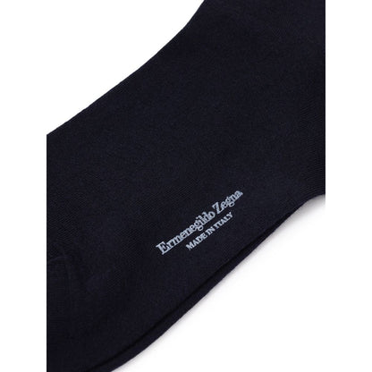 ZEGNA Navy Blue Wool Socks