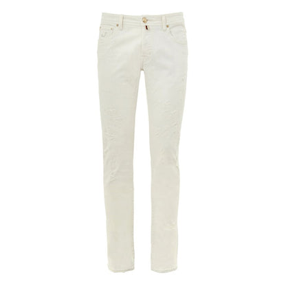 Jacob Cohen White Cotton Skinny Jeans