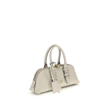 PINKO White Calf Leather Bos Taurus Handbag