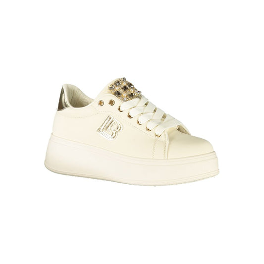 Laura Biagiotti Beige Polyester Women Sneaker