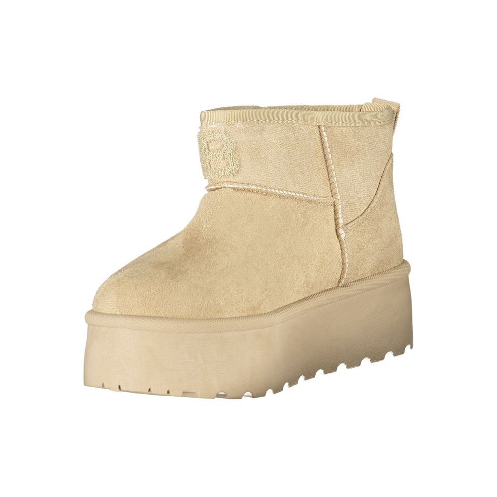 Laura Biagiotti Beige Polyester Women Boot