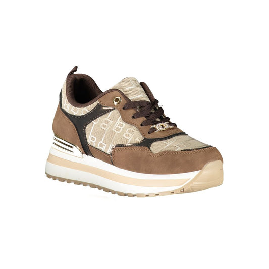 Laura Biagiotti Brown Polyester Sneaker