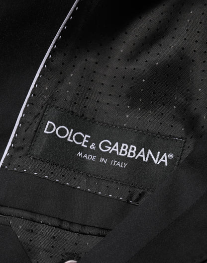 Dolce & Gabbana Black Cotton 2 Buttons Suit Jacket Blazer