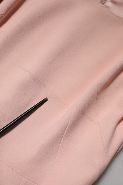 Dolce & Gabbana Pink Viscose Fit Flared Sheath Midi Dress