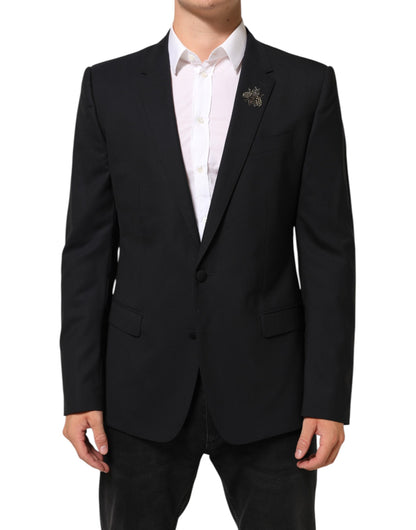 Dolce & Gabbana Black Bee MARTINI 2 Button Men Suit Blazer