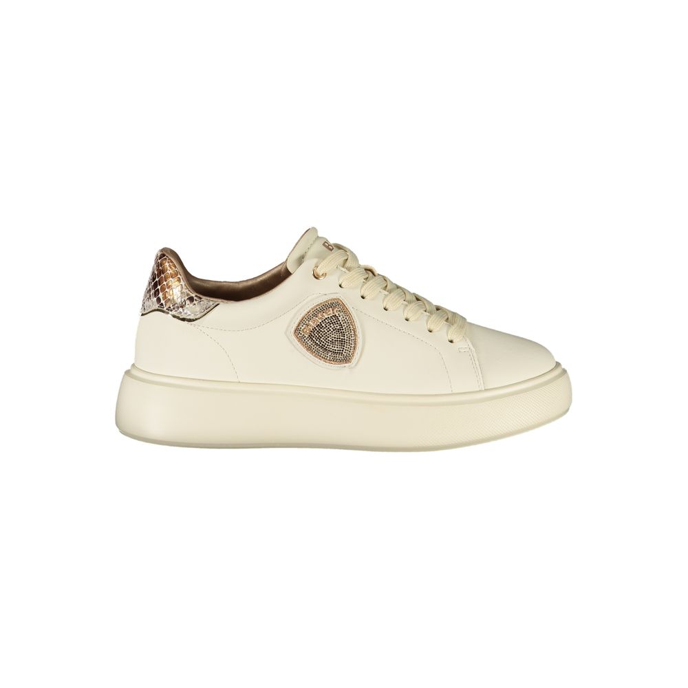 Blauer Beige Leather Women Sneaker