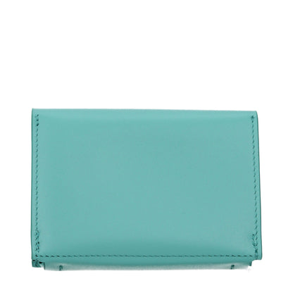 Jil Sander Green Leather Cardholder