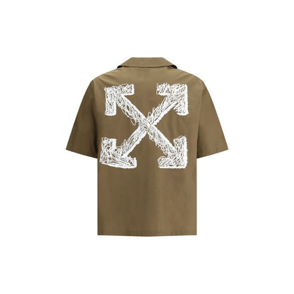 Off-White Green Cotton Shirt