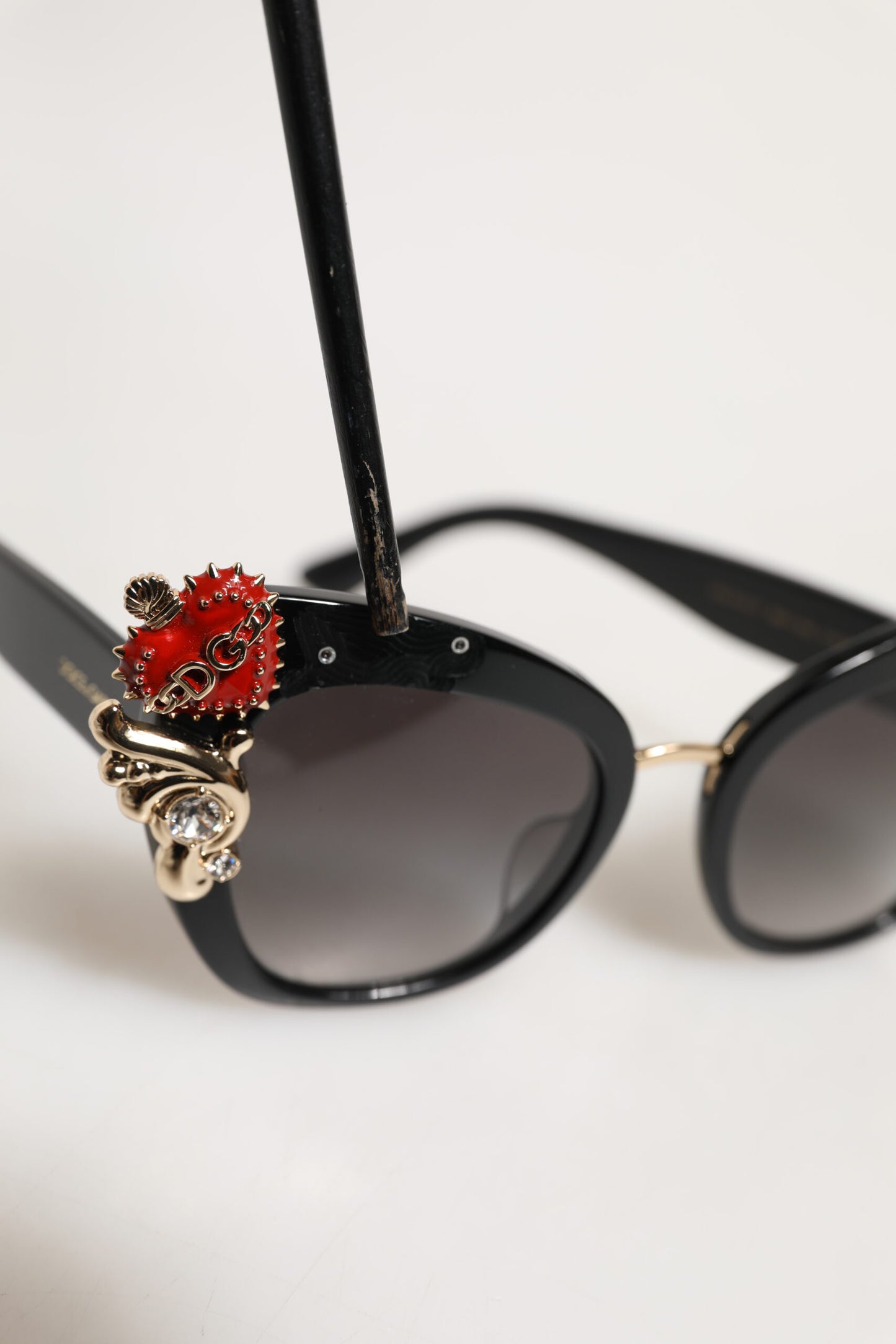 Dolce & Gabbana DG4319F Red Sacred Heart Crystal Butterfly Sunglasses
