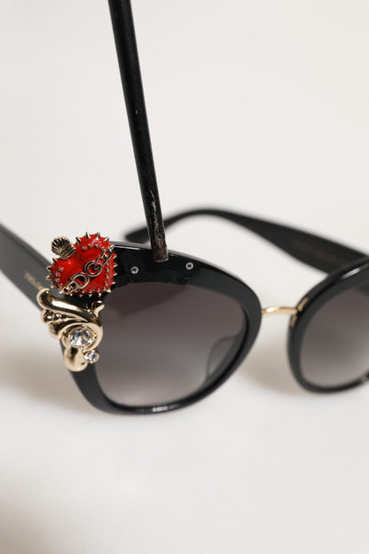 Dolce & Gabbana DG4319F Red Sacred Heart Crystal Butterfly Sunglasses