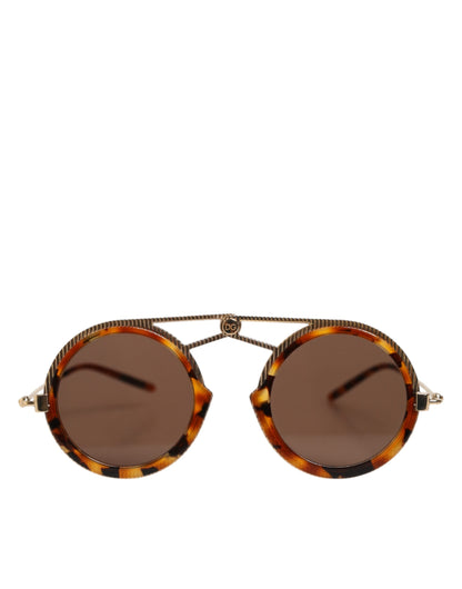 Dolce & Gabbana Gold Havana Frame DG Fatto A Mano Eyewea Sunglasses