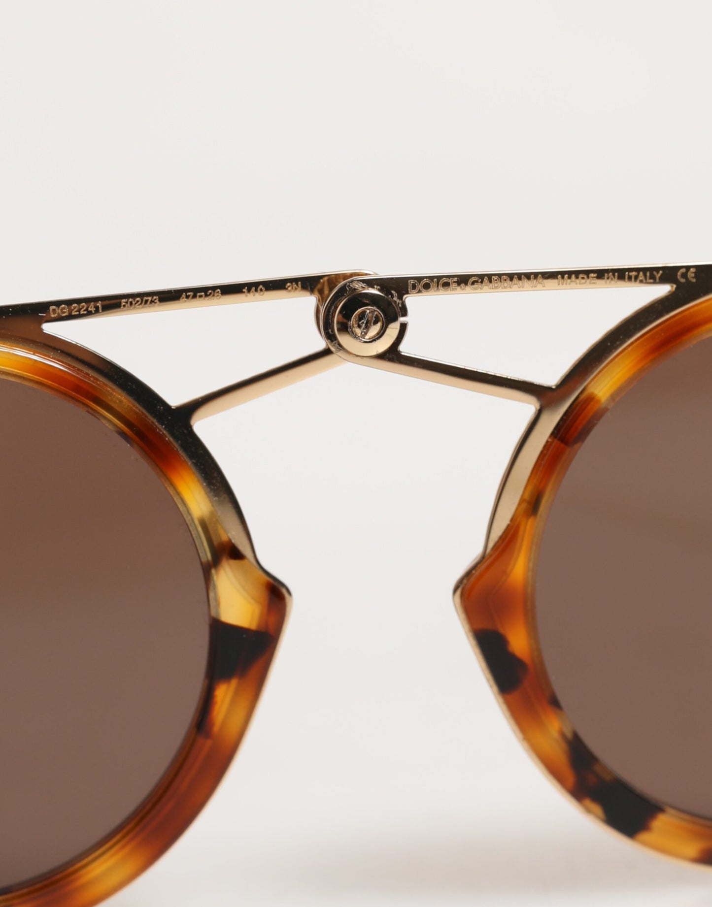 Dolce & Gabbana Gold Havana Frame DG Fatto A Mano Eyewea Sunglasses