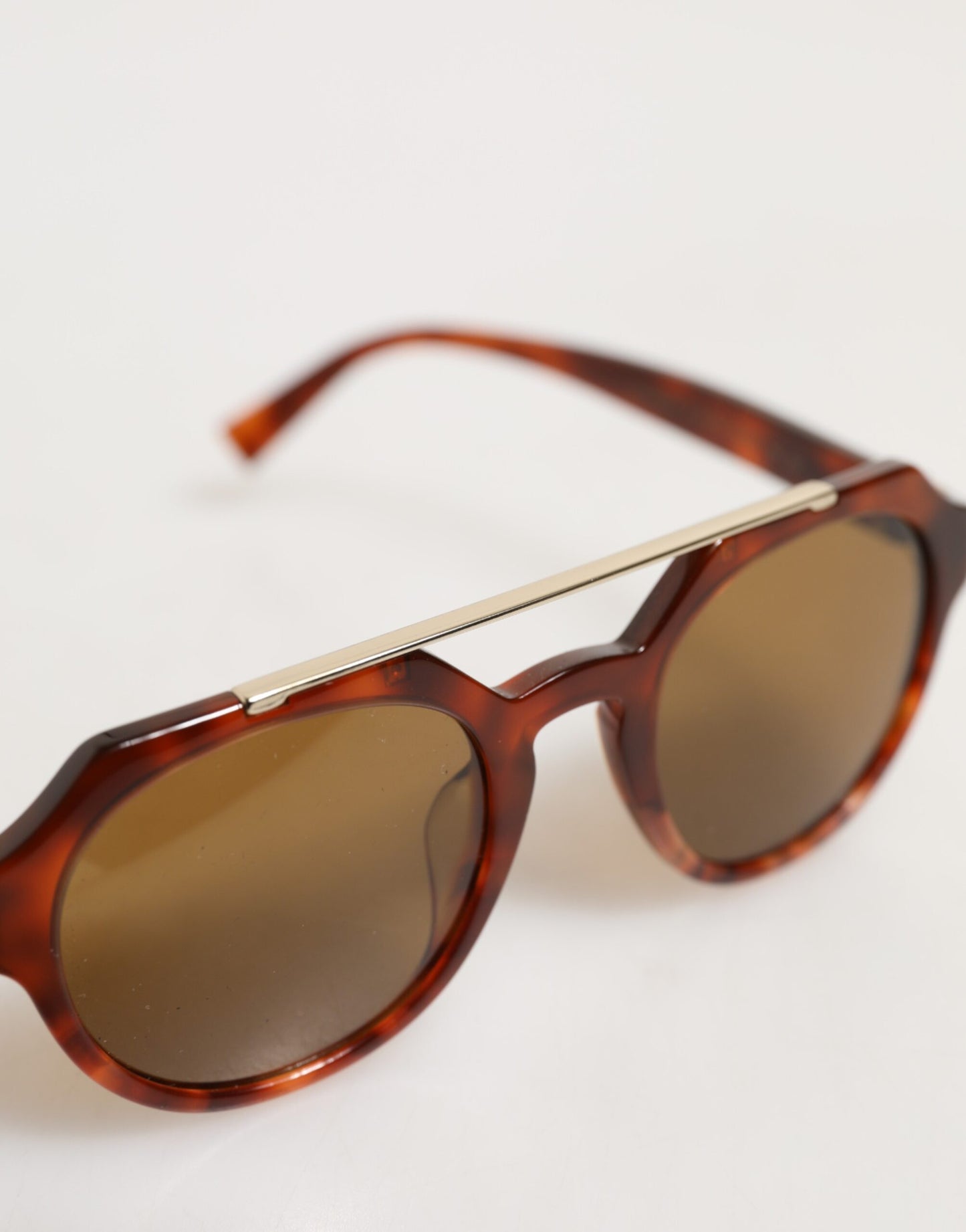 Dolce & Gabbana DG4313F Brown Tortoiseshell Pilot Frame Shades Sunglasses