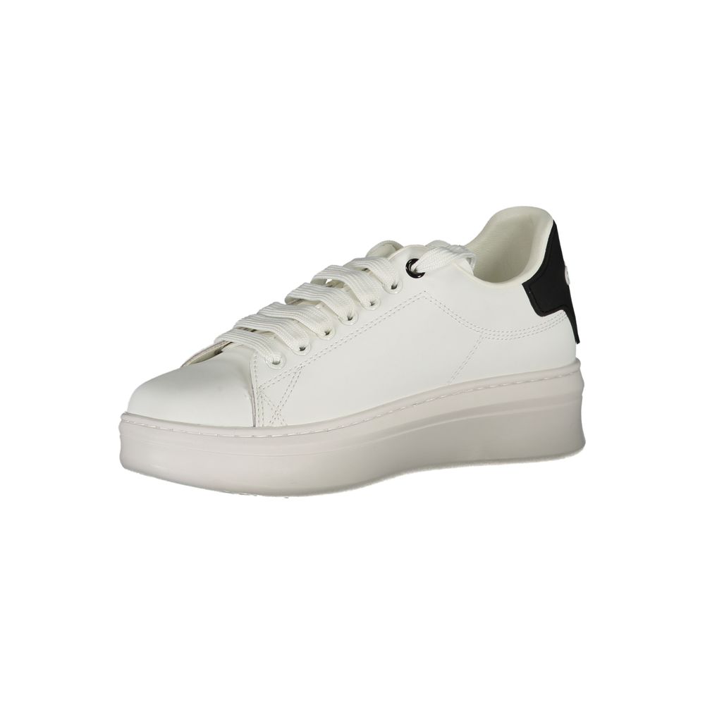 Gaelle Paris "Bianco Polyurethane Women Sneaker"