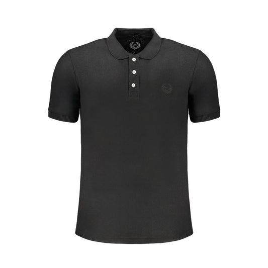 Gianmarco Venturi Black Cotton Polo Shirt