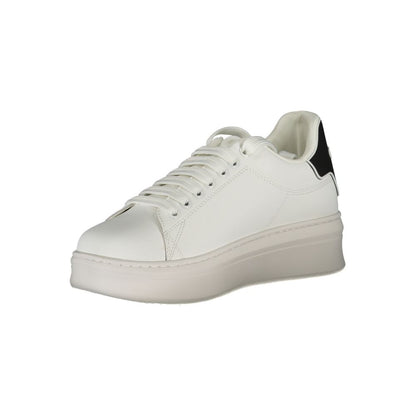 Gaelle Paris White Polyethylene Sneaker