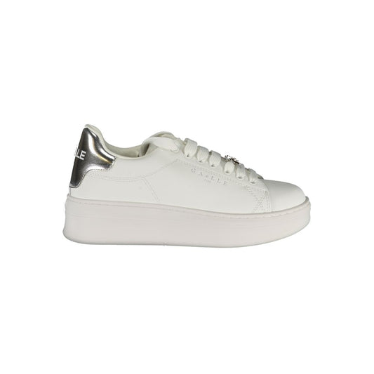 Gaelle Paris White Polyethylene Sneaker