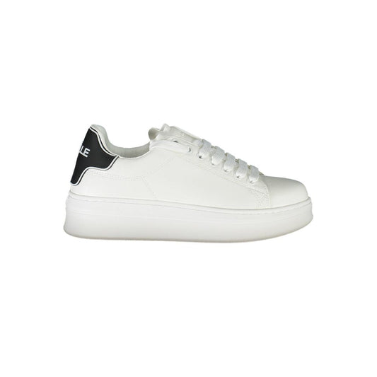Gaelle Paris White Polyethylene Sneaker