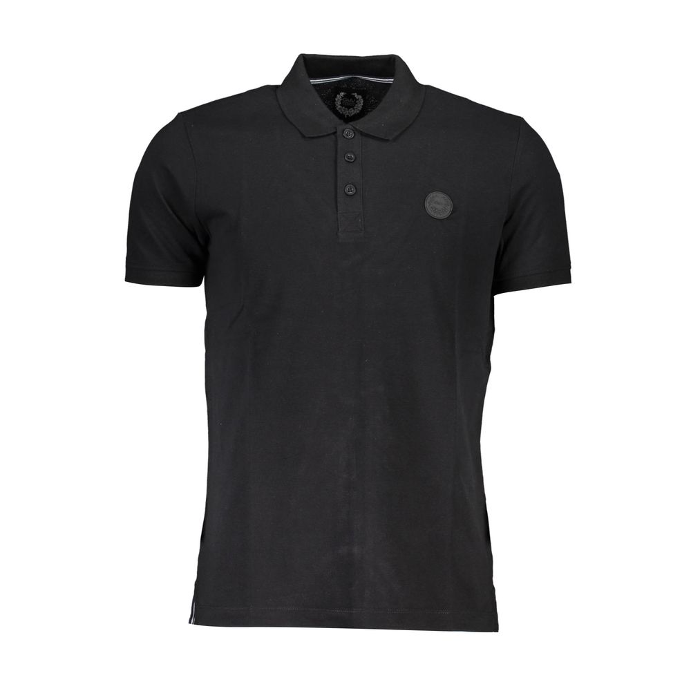 Gianmarco Venturi Black Cotton Polo Shirt