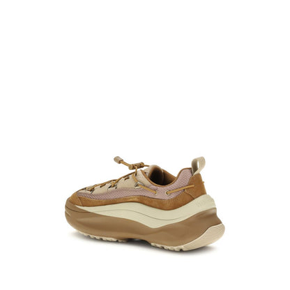 Moon Boot Brown Calf Leather Bos Taurus Athletic Sneakers