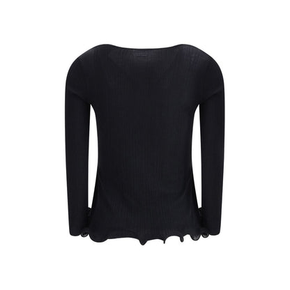 Fendi Black Fleece Wool Top