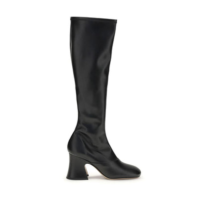 Chloé Black Leather High Heel Boots