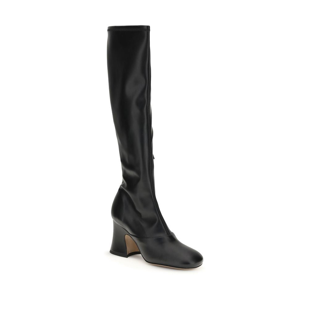 Chloé Black Leather High Heel Boots