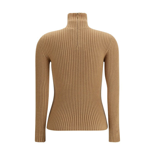 Max Mara Beige Wool Long Sleeve T-Shirt
