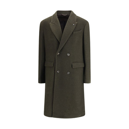 Cruna Green Fleece Wool Coat