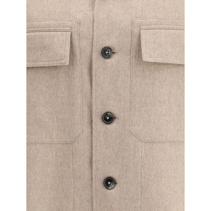 ZEGNA Beige Cashmere Coat