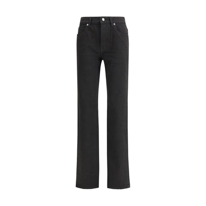 Saint Laurent Black Cotton Straight-Leg Jeans
