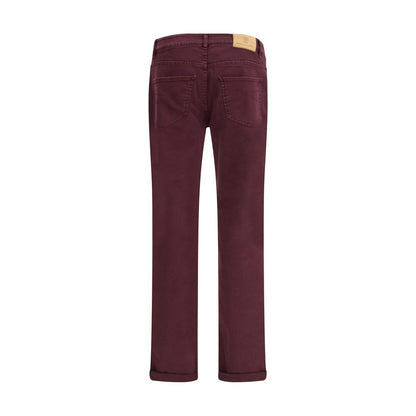 Brunello Cucinelli Purple Cotton Slim Fit Jeans